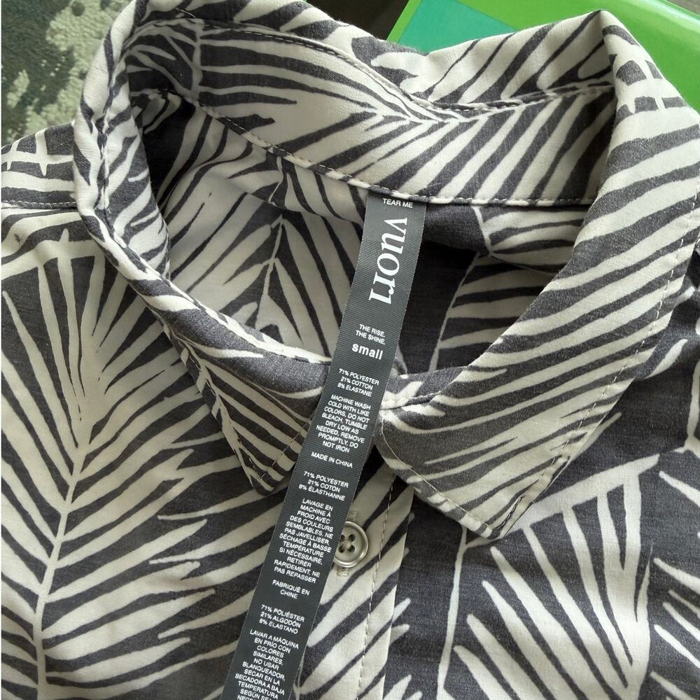 Vuori Men's Short Sleeve Leaf Print Bridge Button Up Shirt - Picture 3 of 4